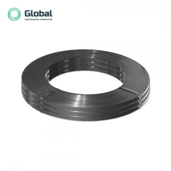 Fita de Arquear Aço Laqueada 15,58mm x 0,50mm - Preta