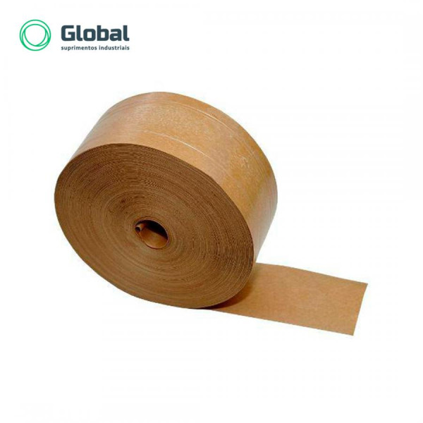 Fita Gomada com Reforço 70mm - Marrom - 568